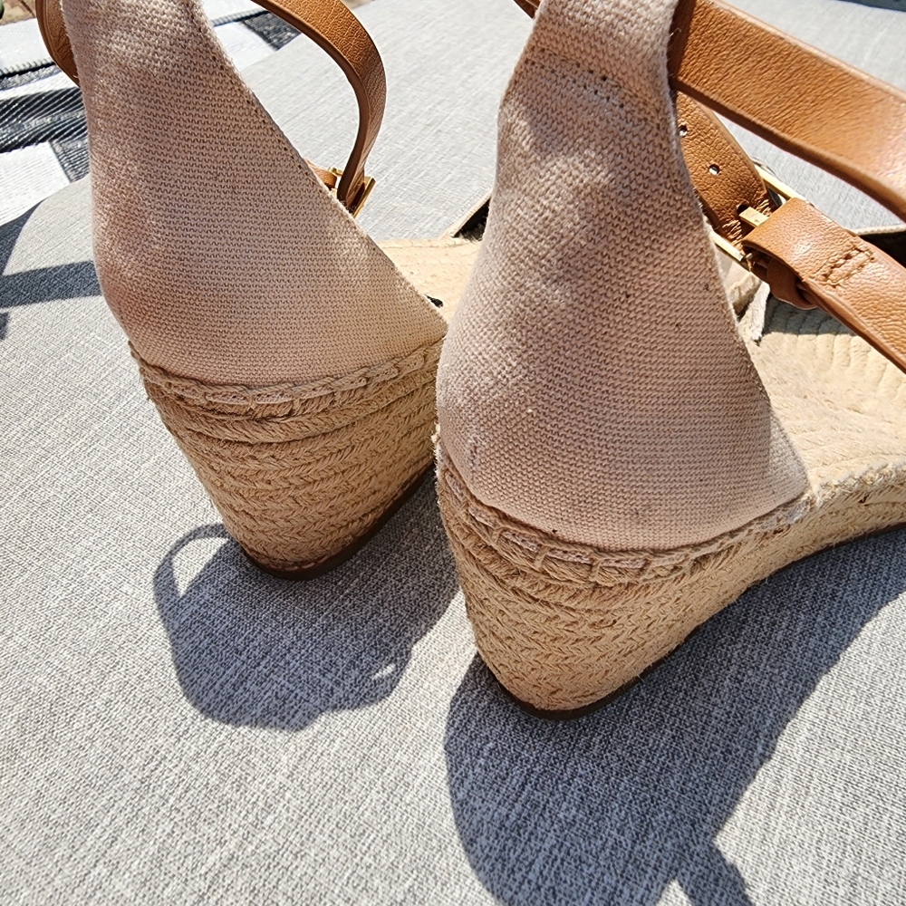Tory Burch Colorblock Espadrille Wedge - Size 11 - Picture 5 of 9